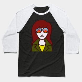 Daria on Fire Baseball T-Shirt